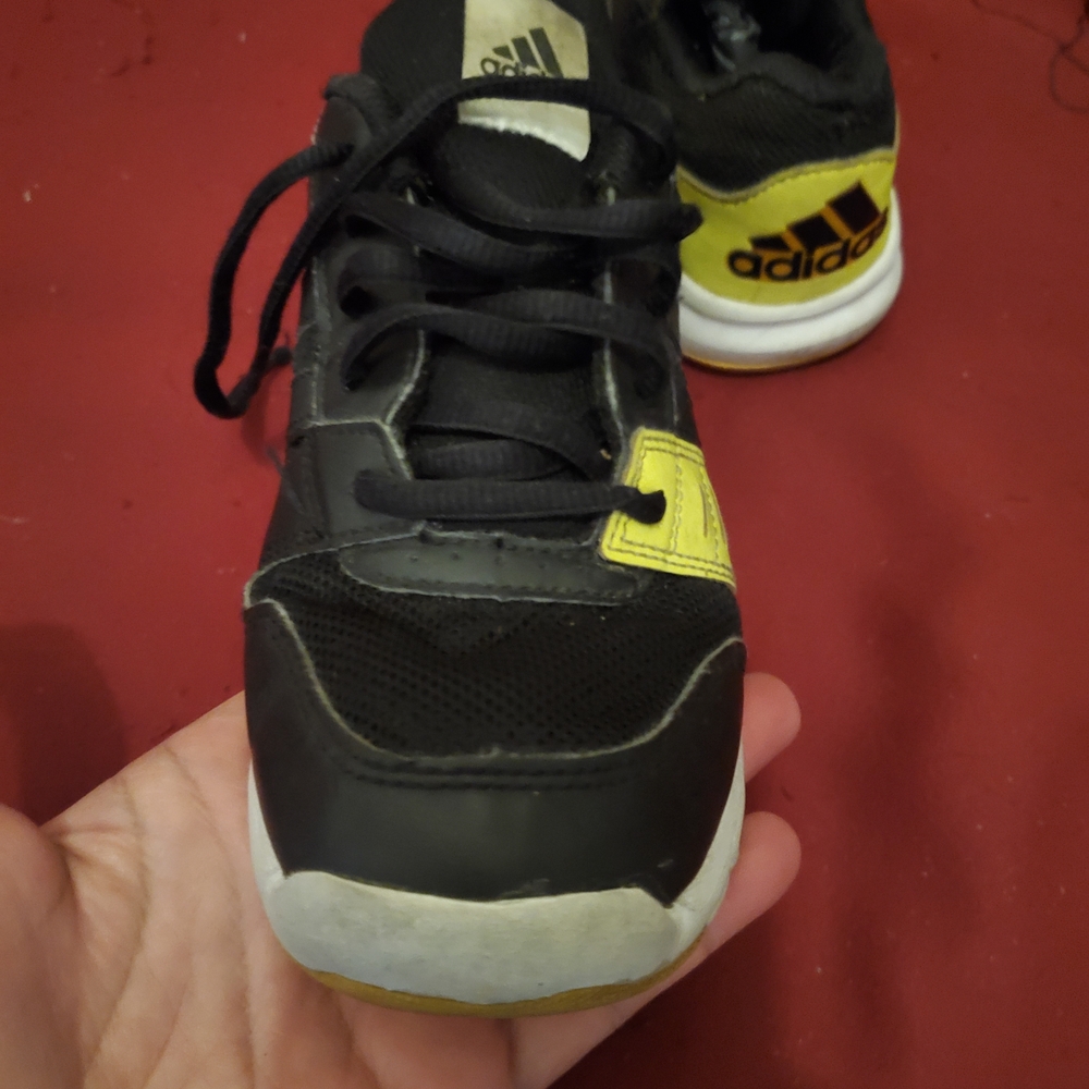 Adidas Kids Black and Yellow Sneakers